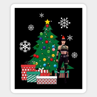 Sonya Blade Around The Christmas Tree Mortal Kombat Sticker